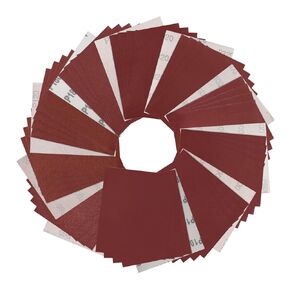 1/4 Sheet Palm Sander Sandpaper, 50pcs Sandpaper Variety Pack, 60 80 120 180 240 320 400 600 800 1000 Grit Sandpaper Sheets for Wood, 5.5 x 4.5 Inch Red