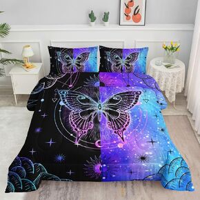 Bedding Comforter Set Rainbow Scales Mermaid Printed Pattern Bedding Set with 1 Comforter and 2 Pillowcases for Girls Bedroom All Season(Rainbow Scales Mermaid Twin), 68x86inches