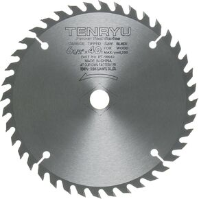 Tenryu PT-16540 6-1/2" Carbide Tipped Saw Blade ( 40 Tooth ATB Grind - 5/8" Ko Arbor - 0.079 Kerf)