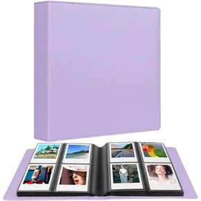 192 Pockets Photo Album for Fujifilm Instax Wide,Polaroid Now I-Type/OneStep/POP 2.0/SX70 /Lab Instant Camera, 3.5x4.25 inch Polaroid Original i-Type Film Album Book (Purple)