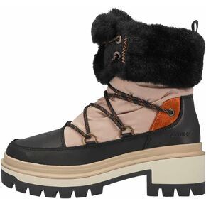 COUGAR Women's Marlow Waterproof Winter Boot Blk/Cream 8 Medium US