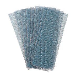 HARFINGTON 5pcs Mesh Sanding Sheets 80 Grits 2.8" x 7.8" Ceramic Abrasive Wet Dry Sandpaper Dust-Free Hook and Loop Abrasive Pads for Car Woodworking Metal Polishing & Grinding