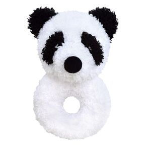 Baby Panda Soft Rattle Toy, Plush Panda Infant Shaker Rattle Easy-Grasp Stuffed Animal Toy, Gifts for Newborns Babies Toddlers Boys Girls, White, 6 Inches