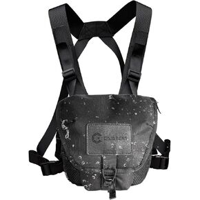 GAIARENA Waterproof Binocular Harness Chest Pack, Bino Harness Case with Rangefinder & Cellphone Pocket for 12x42 Binoculars Lightweight Binocular Pack for Hunting, Hiking (New Version)