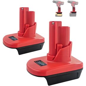 URUN 【Upgraded】 Set of 2 Battery Adapter for Milwaukee M18 to M12, for Dewalt 20V Battery Adapter Converter to Milwaukee 12V Power Tools