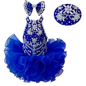 Handmade Beaded Dress Cupcake Pageant Dress Princess Dress Infant Toddler Party Dress Baby Birthday Dress Ball Gown