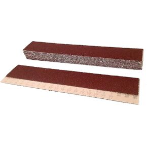 Premium Aluminum Oxide Longboard Sanding Sheets 2-3/4 x 17-1/2 Inch - Clip On Heavy Duty Sandpaper for Wood, Auto Body, Paint, Metal, and Plastics (80 Grit, 25 Pack)