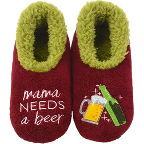 Snoozies Pairables Sherpa-lined Slipper Socks - Fuzzy and Cute Slippers for Women with Non-Slip Sole - Ladies Warm Slippers