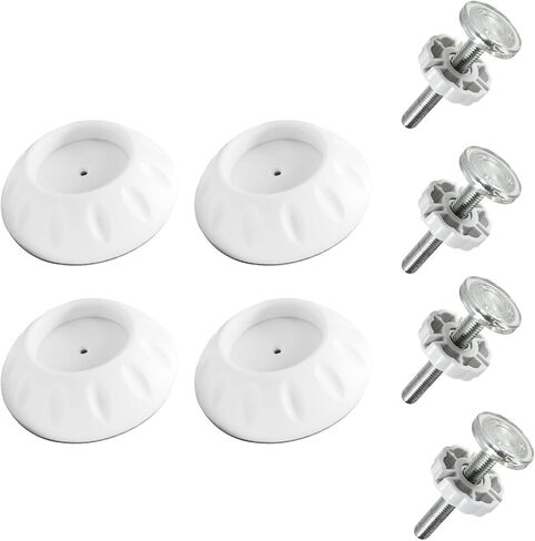 4 Pack Gate Wall Protector with Threaded Spindle Rods M10, Pressure Mounted Gate Extender Extension, Dog Gate Banister Adapter, Pet Gate Wall Cups Replacement Parts Hardware for Stairs in Kuwait