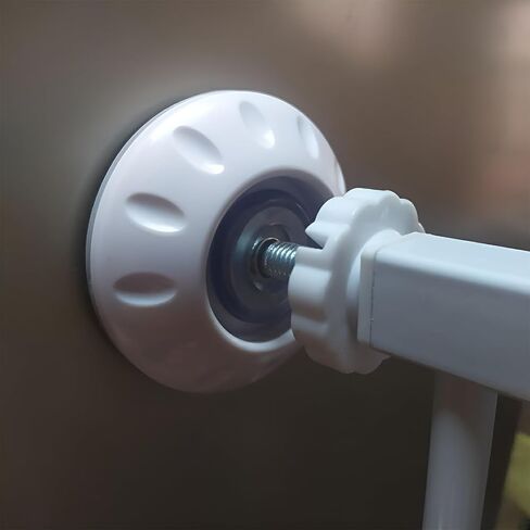 4 Pack Gate Wall Protector with Threaded Spindle Rods M10, Pressure Mounted Gate Extender Extension, Dog Gate Banister Adapter, Pet Gate Wall Cups Replacement Parts Hardware for Stairs in Kuwait