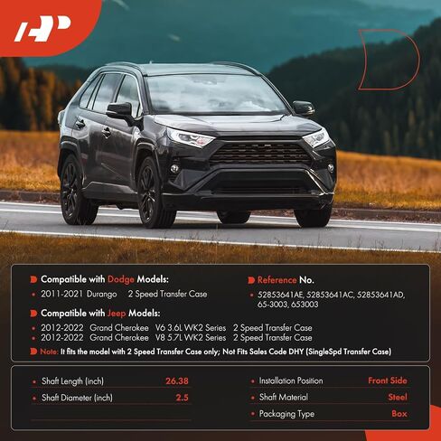 مجموعة عمود المحرك الأمامي الكامل A-Premium متوافقة مع Jeep Grand Cherokee 2005-2006 [3.7L 6.1L، AT، AWD]، Commander 2006 [3.7L، AT، 4WD]، استبدال # 52105758AD in Kuwait