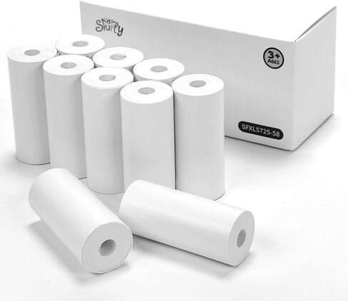 10 لفات من ورق طباعة الكاميرا الفورية للأطفال، ورق حراري بدون رابط يناسب معظم كاميرات الأطفال، طباعة فورية لكاميرا الأطفال، لوازم هدايا الكاميرا الرقمية للأطفال in Kuwait