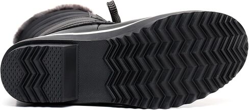 GAWBAW Women's Mid-Calf Waterproof Winter Snow Boots - Warm Faux Fur Lined Duck Boots Cold Weather Lace Up Fashion Boots in Kuwait