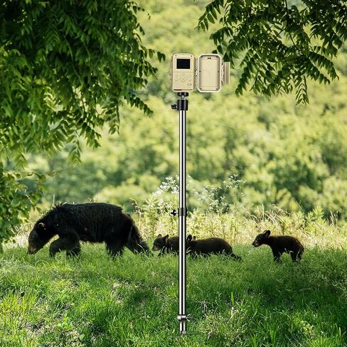 Game & Trail Camera Mount, Thickened Collapsible Multifunctional Stainless Steel Bracket, 360° Adjustable Universal Screw Connection 1/4''-20 (6mm), for Hunting Cameras, Solar Panels, etc. in Saudi Arabia