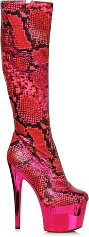 Ellie Shoes Women's Faux Snakeskin Knee High Boot in Saudi Arabia