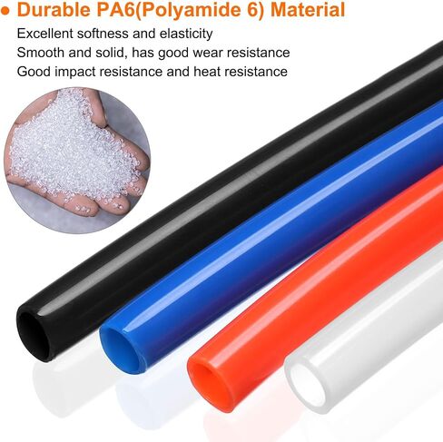 HARFINGTON Pneumatic Air Line Tubing 6mm OD x 4mm ID 10 Meters(32.8 FT) Air Compressor Nylon Tubes Polyamide Air Tubing Hose Tube for Air Compressor Water Fluid Transfer, Clear in Saudi Arabia