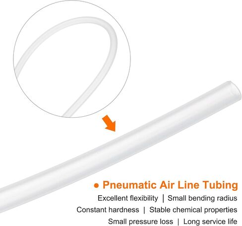 HARFINGTON Pneumatic Air Line Tubing 6mm OD x 4mm ID 10 Meters(32.8 FT) Air Compressor Nylon Tubes Polyamide Air Tubing Hose Tube for Air Compressor Water Fluid Transfer, Clear in Saudi Arabia