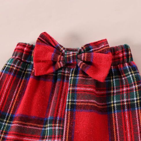 My First Christmas Baby Girl Outfit Letter Print Long Sleeve Romper Plaid Bell Bottoms Set Winter Clothes in Saudi Arabia