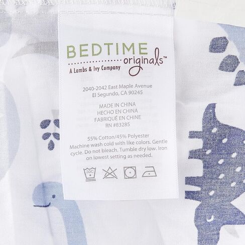 Bedtime Originals Roar Dinosaur Fitted Crib Sheet, Blue/White in Saudi Arabia