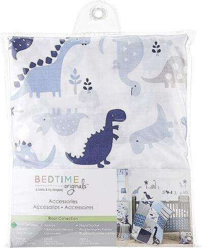 Bedtime Originals Roar Dinosaur Fitted Crib Sheet, Blue/White in Saudi Arabia