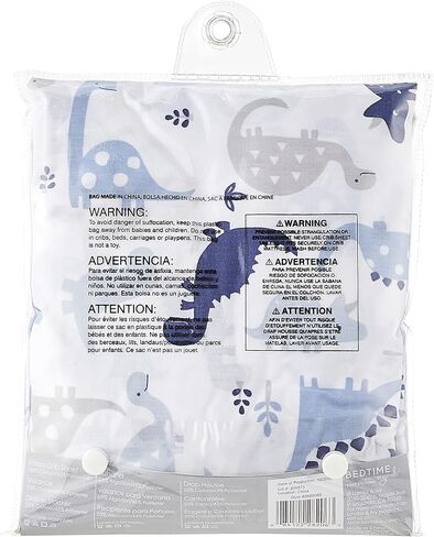 Bedtime Originals Roar Dinosaur Fitted Crib Sheet, Blue/White in Saudi Arabia