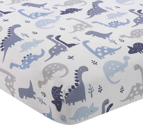 Bedtime Originals Roar Dinosaur Fitted Crib Sheet, Blue/White in Saudi Arabia