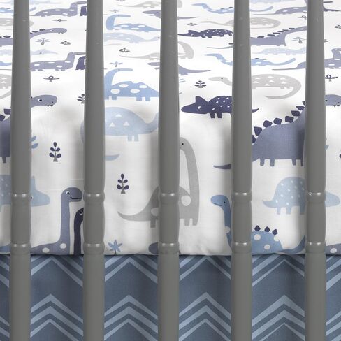 Bedtime Originals Roar Dinosaur Fitted Crib Sheet, Blue/White in Saudi Arabia