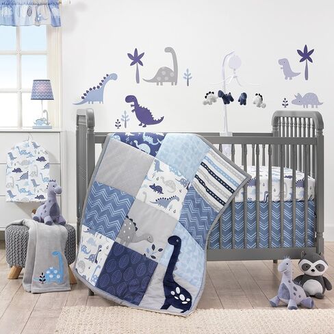 Bedtime Originals Roar Dinosaur Fitted Crib Sheet, Blue/White in Saudi Arabia