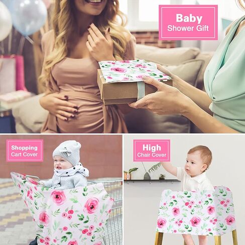 7 in 1 Car Seat Cover for Babies, Stretchy Nursing Cover for Breastfeeding, Winter Infant Carseat Canopy for Boys and Girls, Floral Newborn Carrier Cover in Kuwait