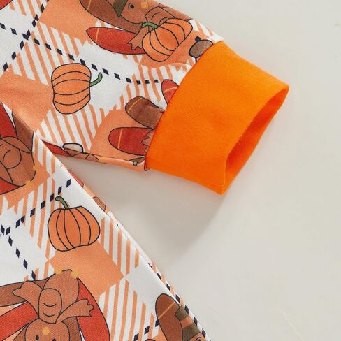 Kayotuas Halloween Baby Boy Girl Clothes Pumpkin Long Sleeve Romper Zipper Bodysuit Jumpsuit One Piece Fall Winter Outfits in Kuwait