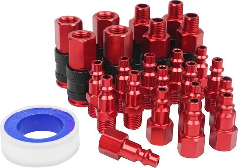 No Rust Air Hose Fittings Kits 15 PCS Set, Quick Connect Air Compressor Accessories Industrial Air Tools Fittings, Male and Female High Flow Air Fitting in Saudi Arabia