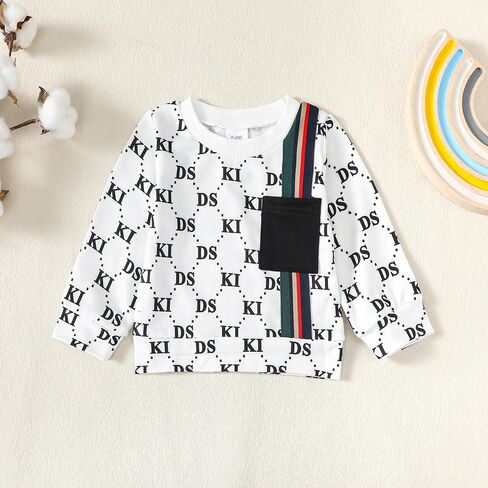 Infant Baby Boy Clothes Fall Winter Newborn Outfit Toddler Long Sleeve Crewneck Sweatshirt Pants Set Cute Boy Outfit in Saudi Arabia
