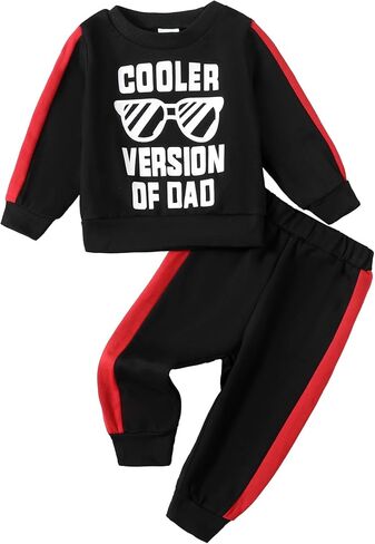 Infant Baby Boy Clothes Fall Winter Newborn Outfit Toddler Long Sleeve Crewneck Sweatshirt Pants Set Cute Boy Outfit in Kuwait