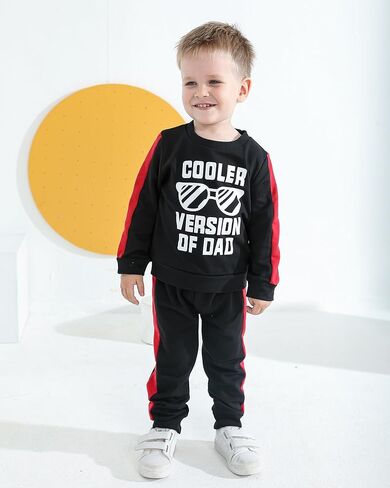 Infant Baby Boy Clothes Fall Winter Newborn Outfit Toddler Long Sleeve Crewneck Sweatshirt Pants Set Cute Boy Outfit in Kuwait