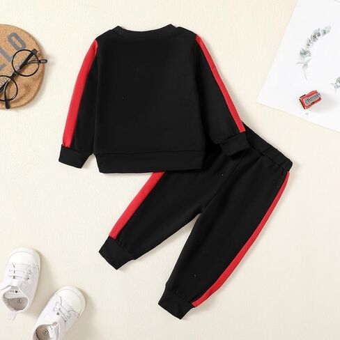 Infant Baby Boy Clothes Fall Winter Newborn Outfit Toddler Long Sleeve Crewneck Sweatshirt Pants Set Cute Boy Outfit in Kuwait