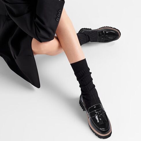 MUCCCUTE Loafers for Women Platform Chunky Loafer Comfortable Slip On Lug Sole Patent Leather Tassel Casual Work Shoes in Saudi Arabia