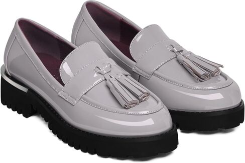 MUCCCUTE Loafers for Women Platform Chunky Loafer Comfortable Slip On Lug Sole Patent Leather Tassel Casual Work Shoes in Saudi Arabia