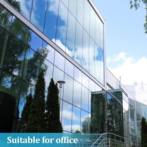 Coavas Window Privacy Film Heat Blocking Reflective Window Tint for Home, One Way Daytime Privacy Window Static Cling See Out Not in Anti UV Mirror Window Film, Silver, 17.5x78.7 Inch in Saudi Arabia