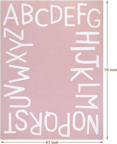 Topotdor Round ABC Area Rug,71 Inch Soft Floor Carpet,Multi Color | Rainbow Washable Alphabet Circle Rug,Non Slip Floor Mat Ideal for Bedrooms,Kids Rooms,Classrooms in Saudi Arabia