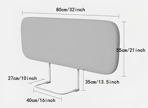 Toddlers Baby Bed Rail Guard Foldable Crib Twin Full Queen King Size Infants with Reinforce Anchor (Grey, 32 inch) in Saudi Arabia