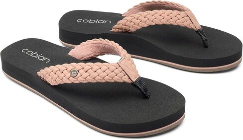 صندل نسائي من Cobian مجدول ومرتد، وردي، 7 in Kuwait