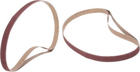 uxcell 2pcs 1-1/2" x 30" Sanding Belts 80 Grits Aluminum Oxide Abrasive Belt Sander Paper Sanding Papers for Metal Wood Grinding Polishing, Reddish Brown in Saudi Arabia
