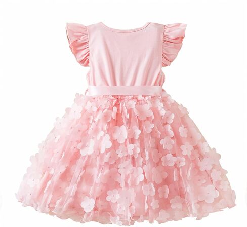 Nileafes Toddler Girl Tulle Dress Girls Tutu Princess Casual Dresses in Kuwait