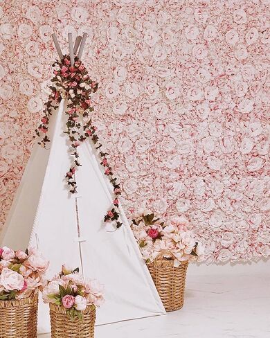 Flower Panels for Flower Wall (6 Pack) 24 Inch by 16 Inch Each | Flower Wall, Backdrop, Weddings, Event Decor, and Bridal & Baby Shower (Gradient White and Pink) in Kuwait
