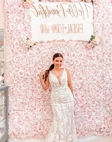 Flower Panels for Flower Wall (6 Pack) 24 Inch by 16 Inch Each | Flower Wall, Backdrop, Weddings, Event Decor, and Bridal & Baby Shower (Gradient White and Pink) in Kuwait