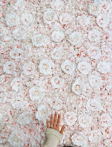 Flower Panels for Flower Wall (6 Pack) 24 Inch by 16 Inch Each | Flower Wall, Backdrop, Weddings, Event Decor, and Bridal & Baby Shower (Gradient White and Pink) in Kuwait