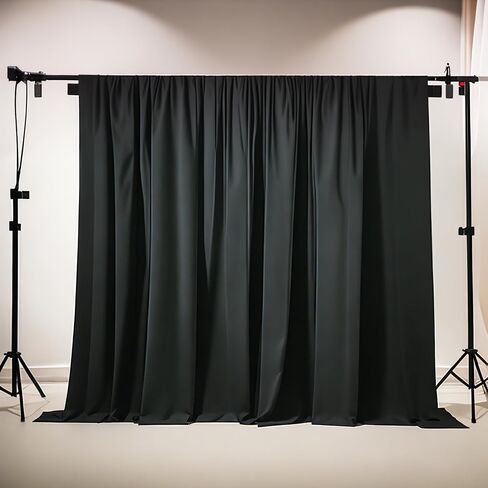 LONGYONG Backdrop Curtains for Parties Photoshot Decorations, Water Resistant Backdrop Drapes for Wedding Birthday Party Photography Background 5ft×10ft, 2 Panels, Baby Blue in Saudi Arabia