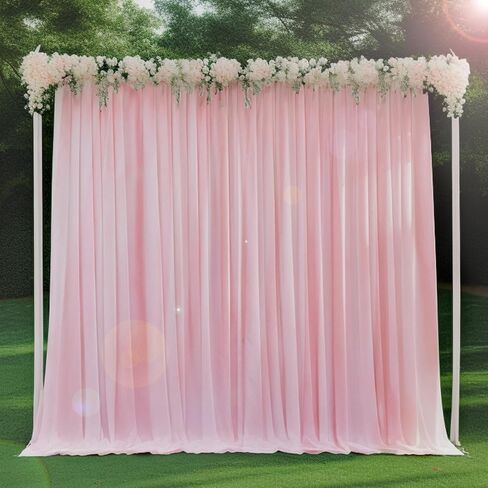 LONGYONG Backdrop Curtains for Parties Photoshot Decorations, Water Resistant Backdrop Drapes for Wedding Birthday Party Photography Background 5ft×10ft, 2 Panels, Baby Blue in Saudi Arabia