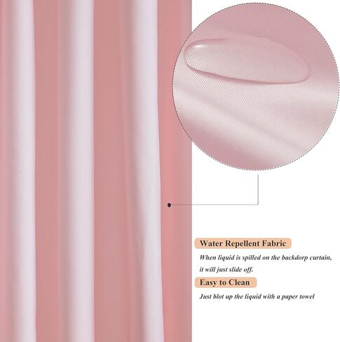 LONGYONG Backdrop Curtains for Parties Photoshot Decorations, Water Resistant Backdrop Drapes for Wedding Birthday Party Photography Background 5ft×10ft, 2 Panels, Baby Blue in Saudi Arabia