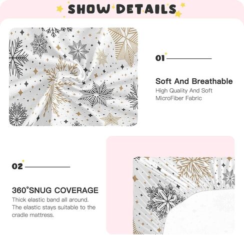 Fitted Crib Sheet for Boys Girls Cute Watercolor Gingerbread Christmas Baby Crib Sheets Blue Snowflake Bassinet Sheets Crib Mattress Bed Sheets for Toddler Newborn Infant 27 x 39 in in Saudi Arabia